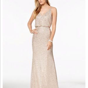 Nude sequin gown